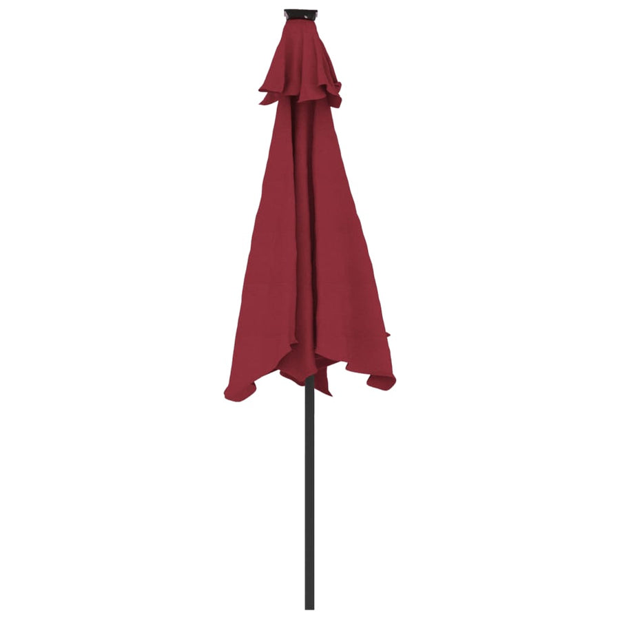 Parasol Met Stalen Paal 225X225X212 Cm Bordeauxrood