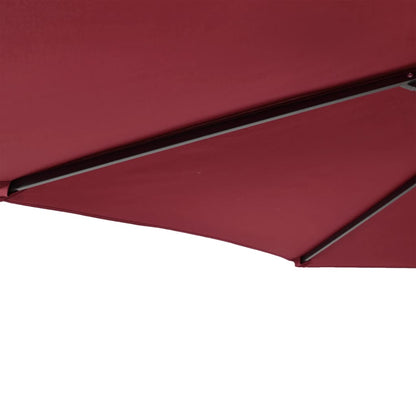 Parasol Met Stalen Paal 225X225X212 Cm Bordeauxrood
