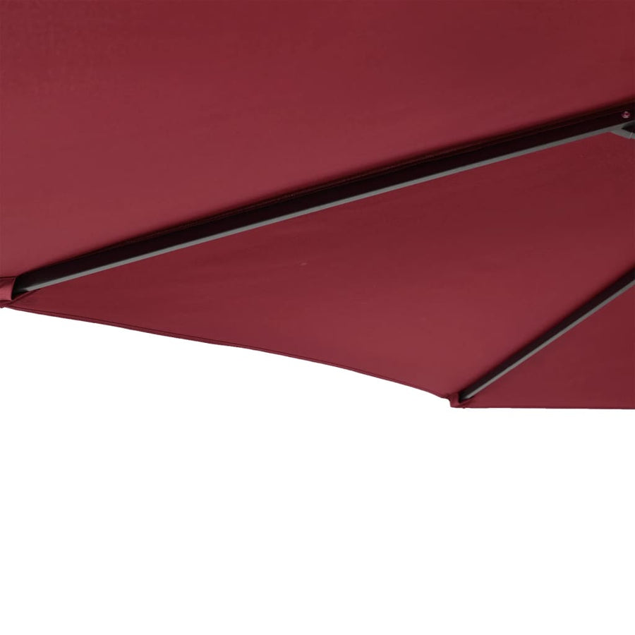 Parasol Met Stalen Paal 225X225X212 Cm Bordeauxrood