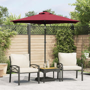 Parasol 225x225x212 cm bordeauxrood staal