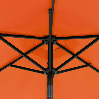 Parasol Met Stalen Paal 225X225X212 Cm Kleurig Terracotta