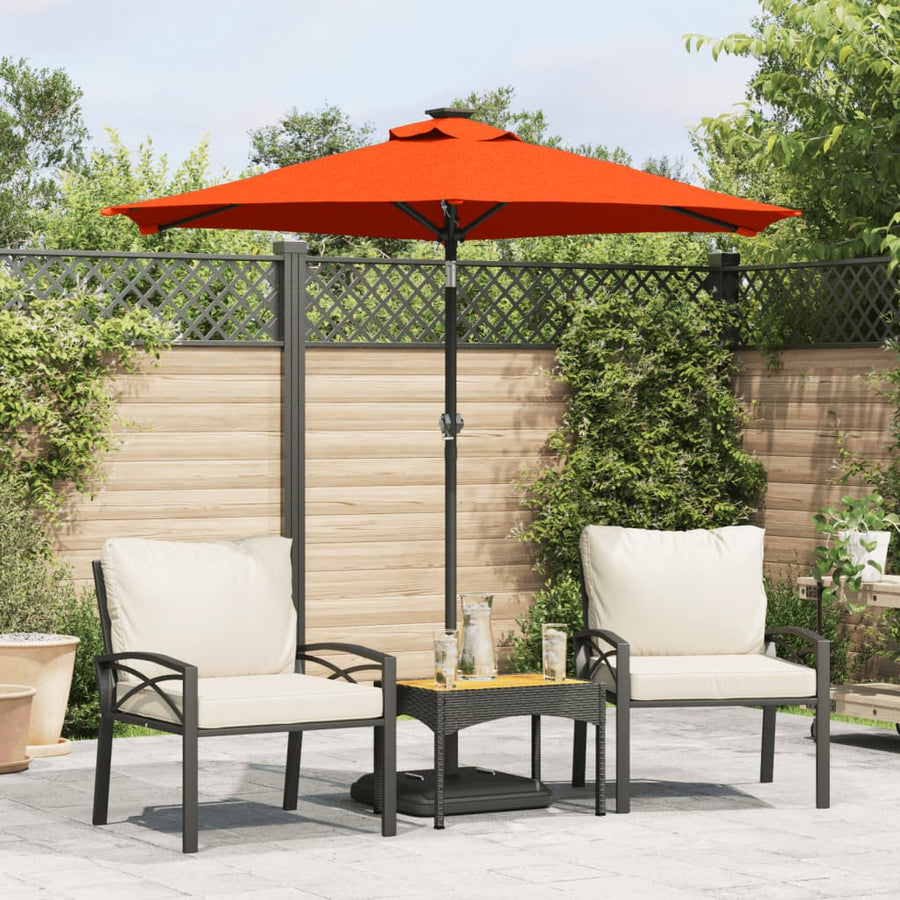 Parasol Met Stalen Paal 225X225X212 Cm Kleurig Terracotta