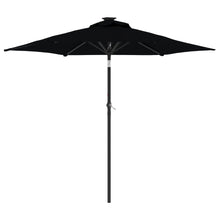 Parasol Met Stalen Paal 225X225X212 Cm Zwart