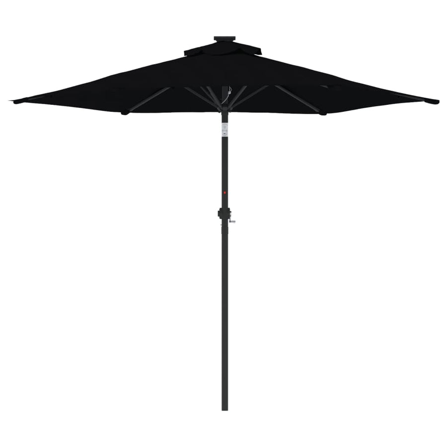 Parasol Met Stalen Paal 225X225X212 Cm Zwart