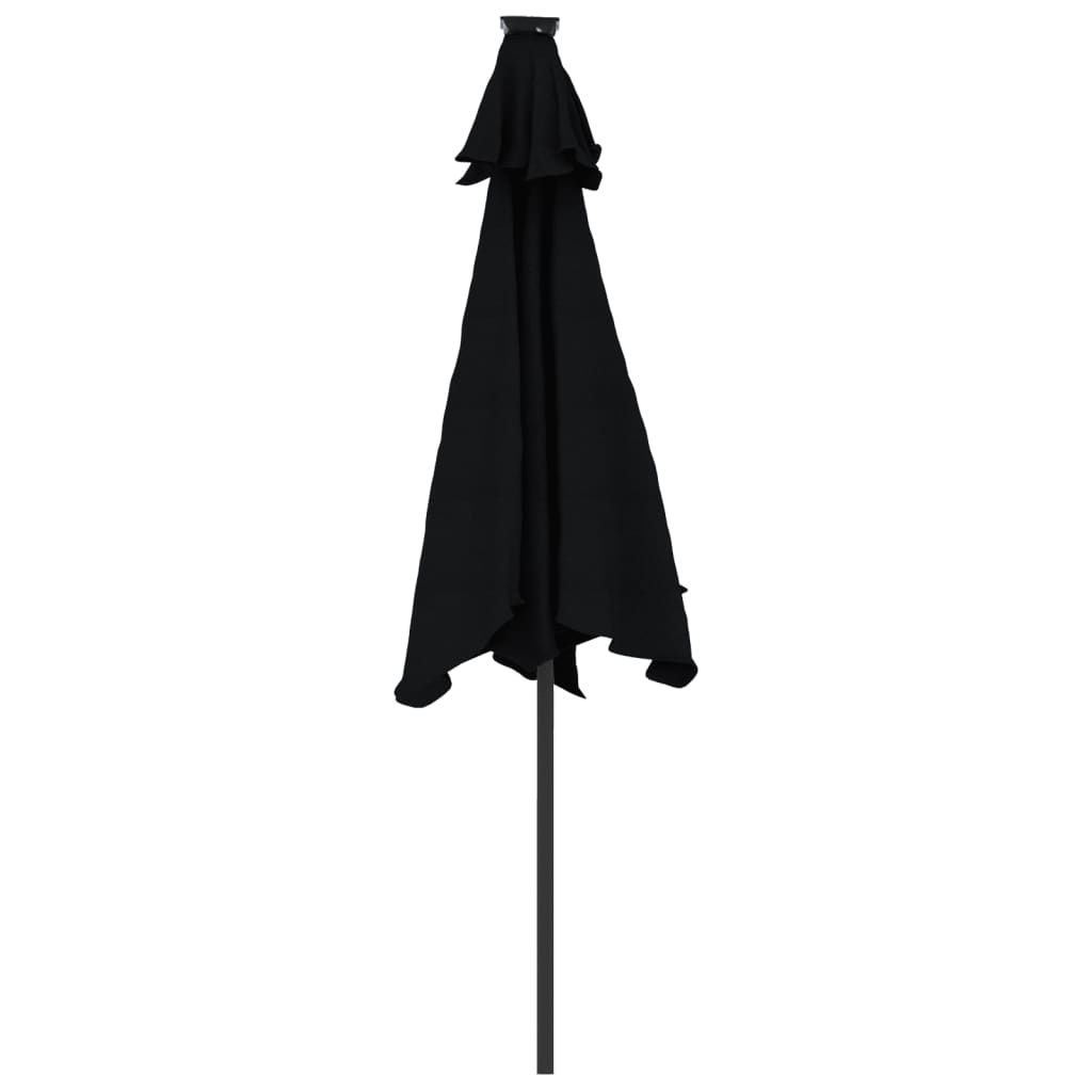 Parasol Met Stalen Paal 225X225X212 Cm Zwart