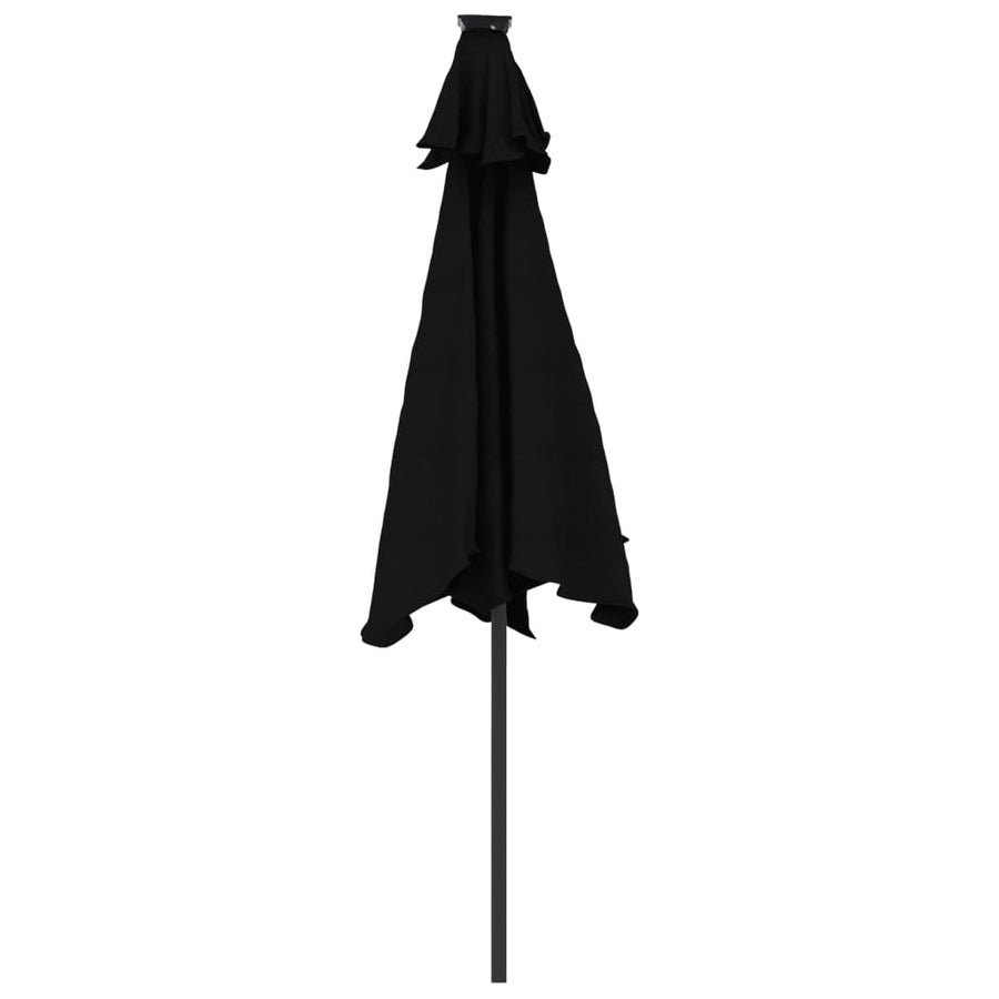 Parasol Met Stalen Paal 225X225X212 Cm Zwart
