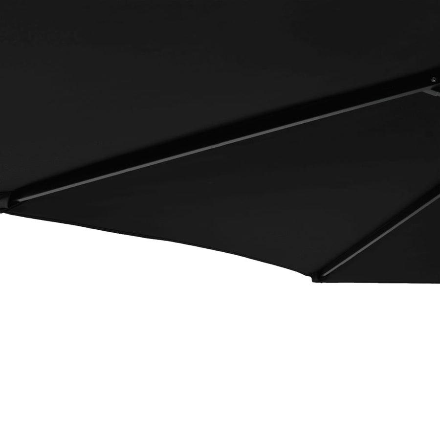 Parasol Met Stalen Paal 225X225X212 Cm Zwart