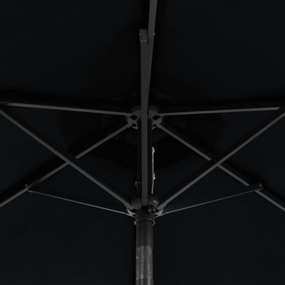Parasol Met Stalen Paal 225X225X212 Cm Zwart