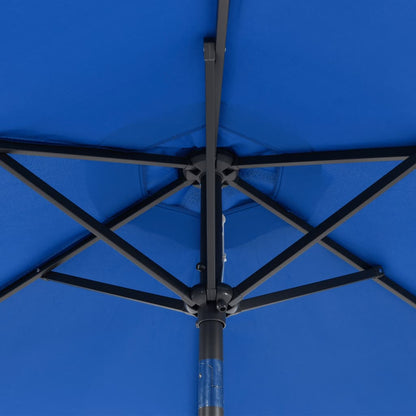 Parasol Met Stalen Paal 225X225X212 Cm azuurblauw