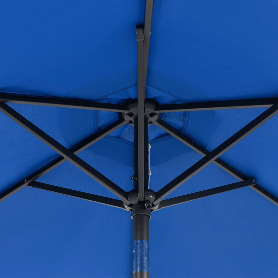 Parasol Met Stalen Paal 225X225X212 Cm azuurblauw