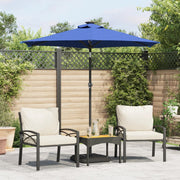 Parasol 225x225x212 cm azuurblauw staal