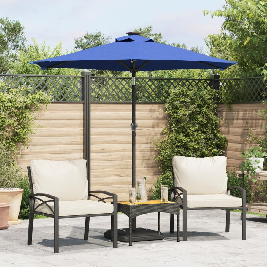 Parasol Met Stalen Paal 225X225X212 Cm azuurblauw