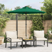 Parasol 225x225x212 cm groen met LED