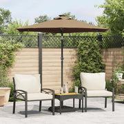 Parasol 225x225x212 cm taupe met LED