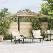 Parasol 246x246x230 cm bruin staal
