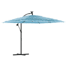 Parasol met stalen paal 246x246x230 cm blauw