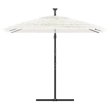 Parasol met stalen paal 246x246x230 cm wit