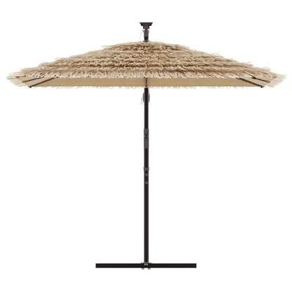 Parasol Met Led's En Stalen Paal Bruin 246 x 246 x 230 cm
