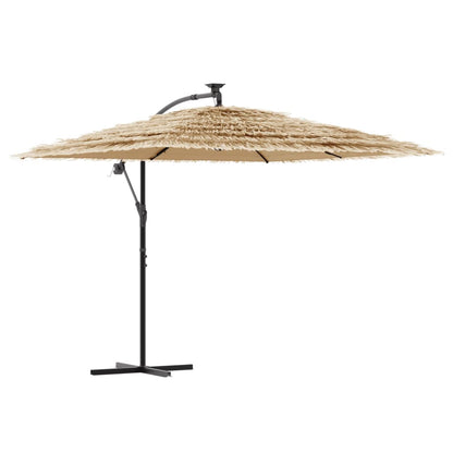 Parasol Met Led's En Stalen Paal Bruin 269 x 269 x 235 cm