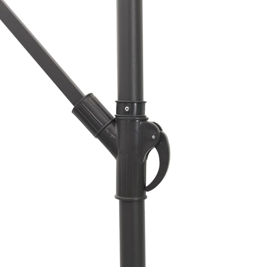 Parasol Met Led's En Stalen Paal Bruin 269 x 269 x 235 cm