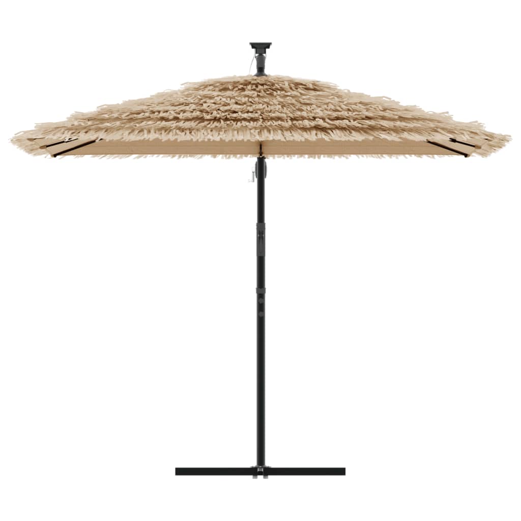 Parasol Met Led's En Stalen Paal Bruin 269 x 269 x 235 cm