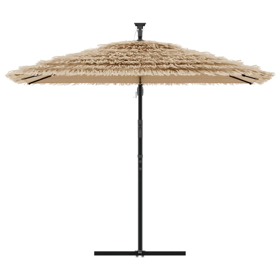 Parasol Met Led's En Stalen Paal Bruin 269 x 269 x 235 cm