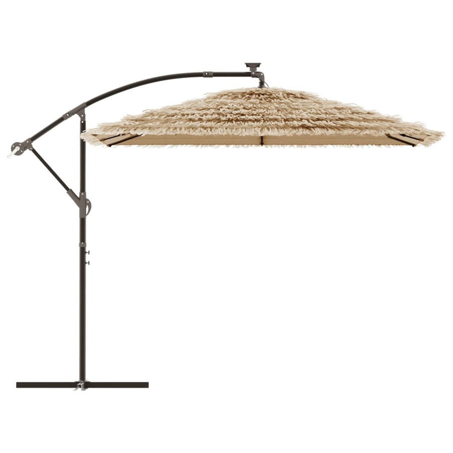 Parasol Met Led's En Stalen Paal Bruin 269 x 269 x 235 cm