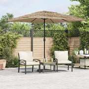 Parasol 248x248x248 cm bruin staal
