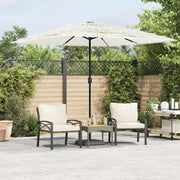 Parasol 248x248x248 cm wit stalen paal