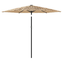 Parasol met stalen paal 223x223x213 cm bruin