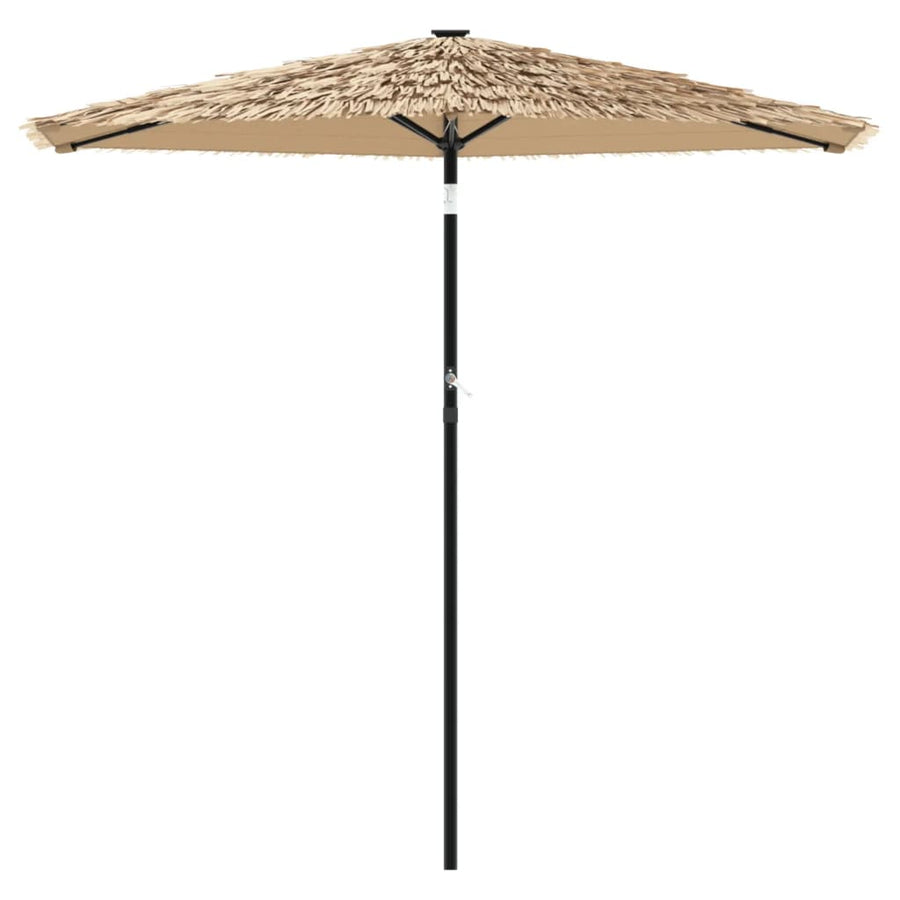 Parasol met stalen paal 223x223x213 cm bruin