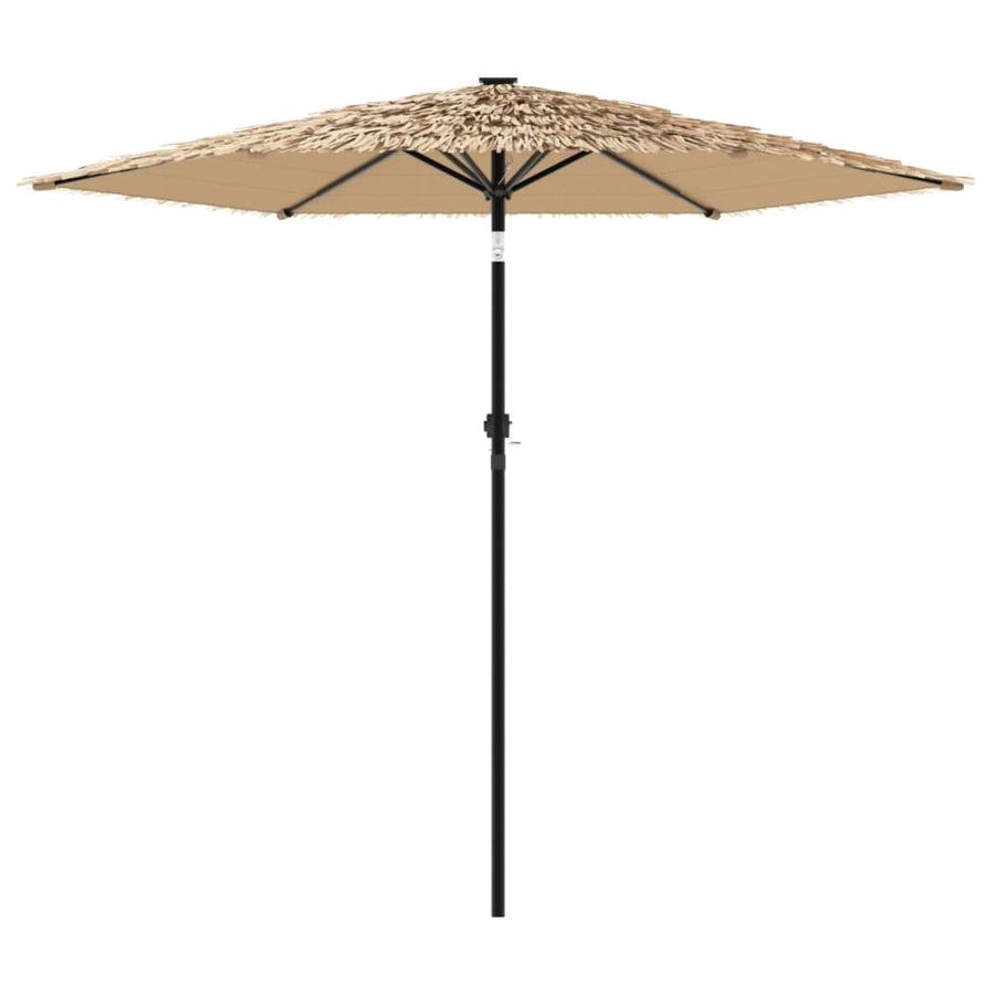 Parasol met stalen paal 223x223x213 cm bruin
