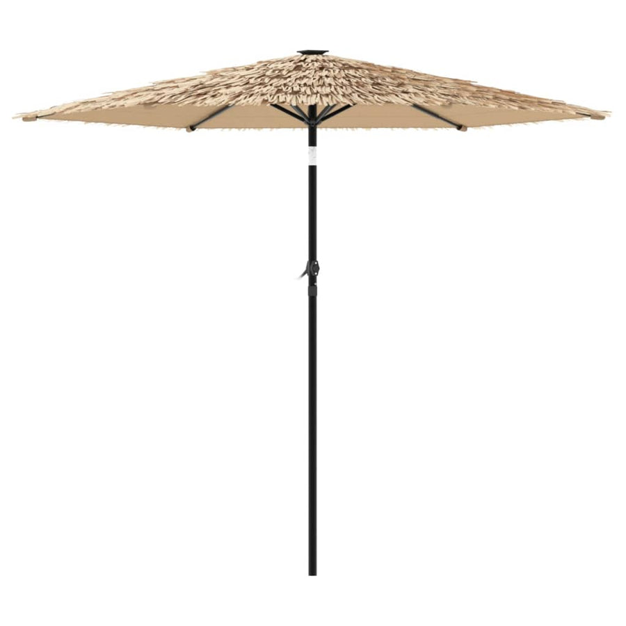 Parasol met stalen paal 223x223x213 cm bruin