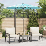 Parasol 223x223x213 cm blauw stalen paal
