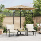 Parasol met stalen paal 268x268x226 cm bruin