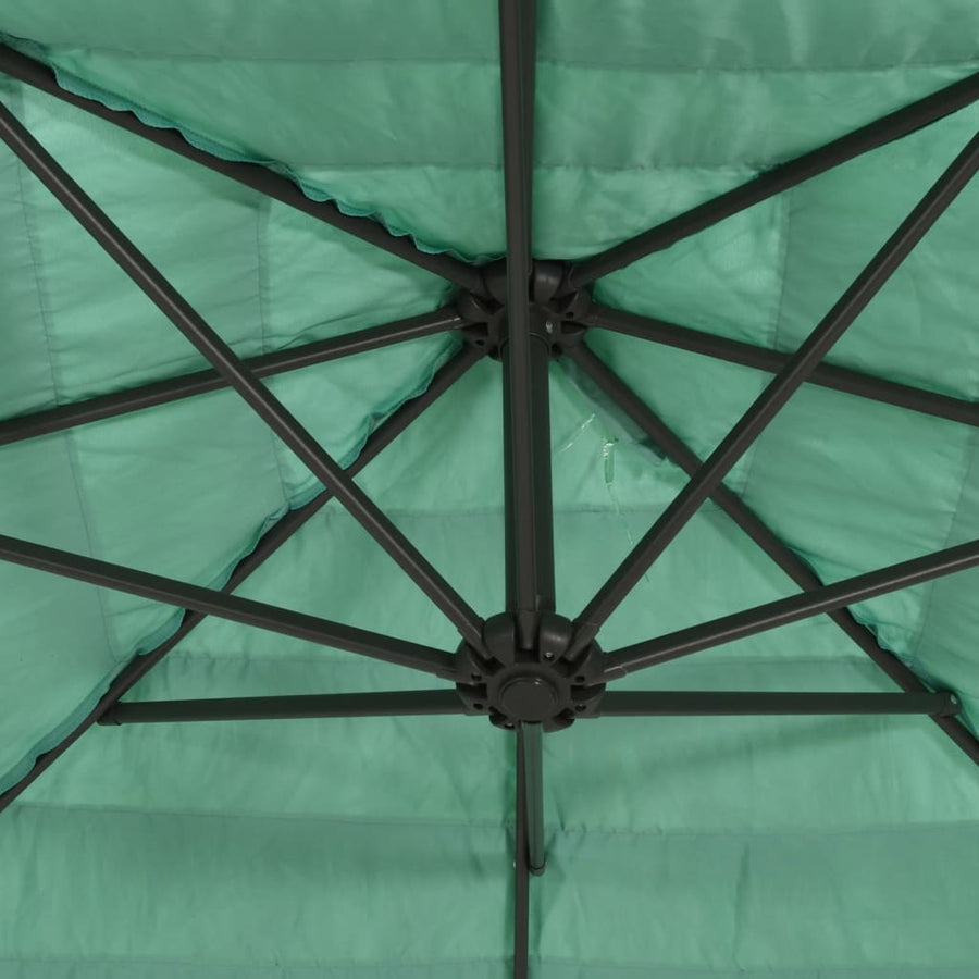 Parasol met stalen paal 268x268x226 cm groen