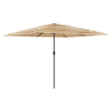 Parasol met stalen paal 288x288x225 cm bruin