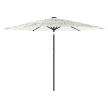 Parasol met stalen paal 288x288x225 cm wit