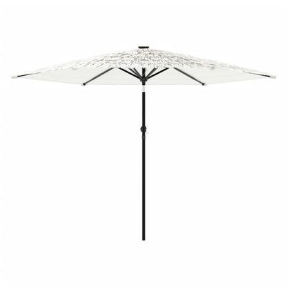 Parasol met stalen paal 288x288x225 cm wit