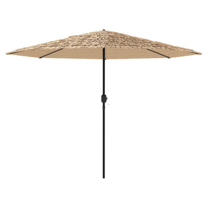 Parasol met stalen paal 324x324x247 cm bruin