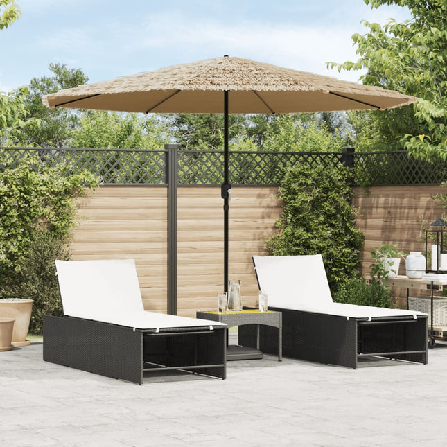 Parasol met stalen paal 324x324x247 cm bruin