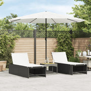 Parasol with steel pole 324x324x247 cm white