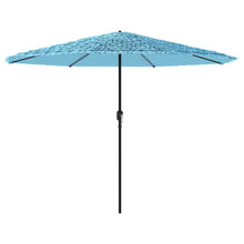 Parasol met stalen paal 388x388x248 cm blauw