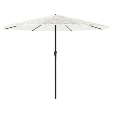 Parasol met stalen paal 388x388x248 cm wit