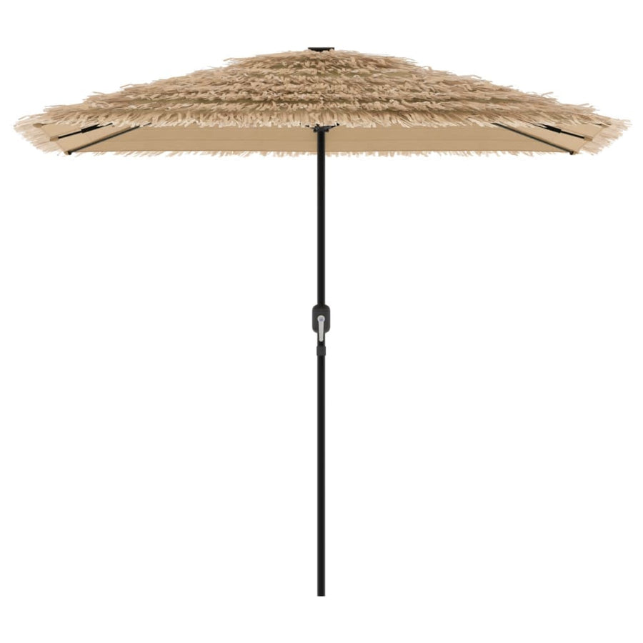 Parasol met LED's en stalen paal 248x248x248 cm bruin