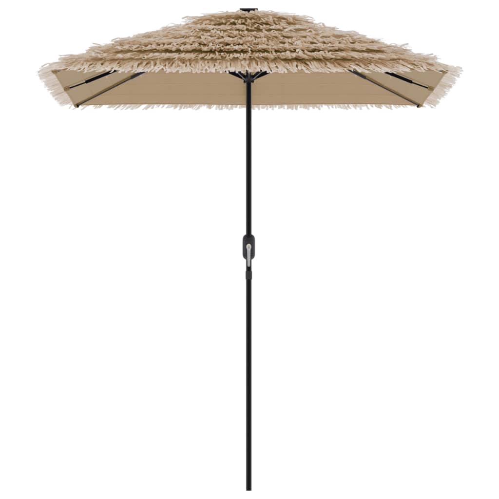 Parasol Met Led's En Stalen Paal Bruin 300 x 200 x 250 cm