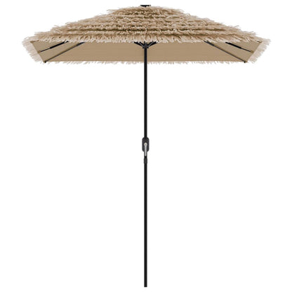Parasol Met Led's En Stalen Paal Bruin 300 x 200 x 250 cm