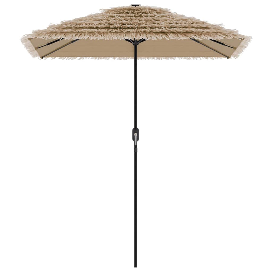 Parasol Met Led's En Stalen Paal Bruin 300 x 200 x 250 cm