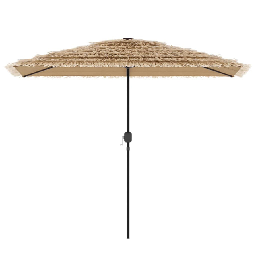 Parasol Met Led's En Stalen Paal Bruin 300 x 200 x 250 cm