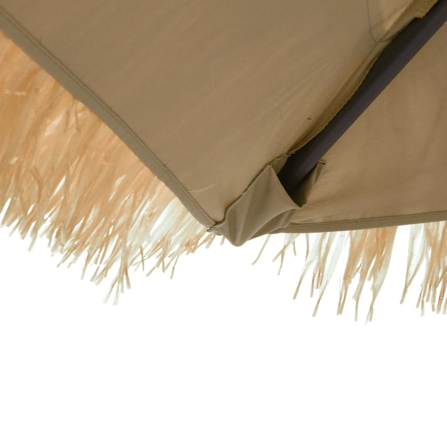 Parasol Met Led's En Stalen Paal Bruin 300 x 200 x 250 cm
